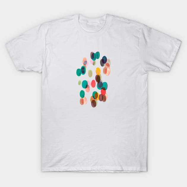 Tropical Relaxing Watercolor Dots T-Shirt by ninoladesign